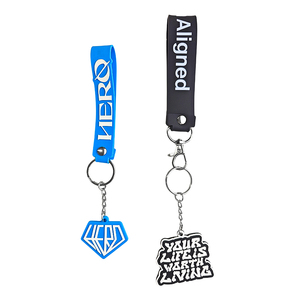 Porte-clés personnalisés en PVC souple gaufré 2D/3D avec dragonnes, parfaits pour les clés de voiture, les cadeaux promotionnels et la promotion de marque - Product Image 1
