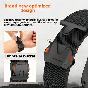 थोक फेनिक्स 26 मिमी नायलॉन बुना हुआ पट्टा जिसमें समायोज्य आकर्षण पिन बकल-विनिर्मित घड़ी स्ट्रैप - Product Image 3