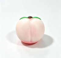 Jouet Squishy Pêche Juteuse à Remontée Lente, Jouet Anti-Stress à Presser de la Taille d'une Main, Jouet Sensoriel pour Enfants de 3 Ans et Plus et Adultes