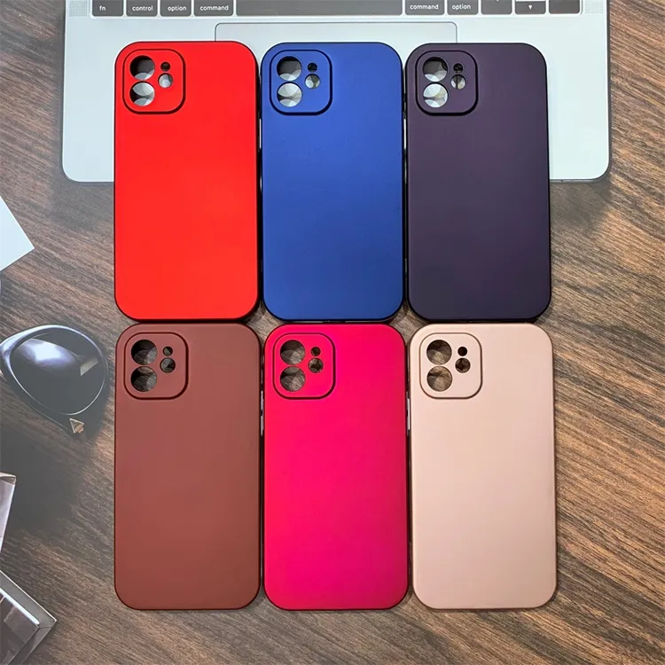 For iPhone 12 Mobile Phone Case Two-Color 360 Degree Full Protection New Solid Color Back Cover 13 14 pro max 3 in 1 Phone Cases
