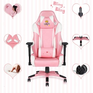 Silla de juego Rosa reclinable con soporte lumbar de lujo superventas personalizada Sillones De Oficina - Product Image 4