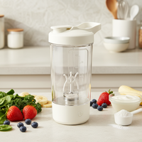 Gobelet mélangeur électrique à isolation sous vide avec recharge USB portable personnalisé, design moderne, pour café et poudre de protéines
