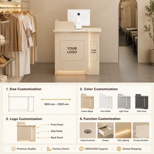 Mostrador de Recepción de Madera Moderno y Duradero, Mini, Tendencia 2026, para Tienda de Ropa, Comercio Minorista, Mostrador de Caja - Product Image 6