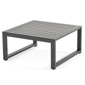 Ensemble <span class=keywords><strong>de</strong></span> <span class=keywords><strong>salon</strong></span> <span class=keywords><strong>de</strong></span> patio <span class=keywords><strong>en</strong></span> métal 7 pièces <span class=keywords><strong>en</strong></span> aluminium noir mobilier d'extérieur avec coussins <span class=keywords><strong>gris</strong></span> foncé résistants à l'eau ensemble <span class=keywords><strong>de</strong></span> canapé <span class=keywords><strong>de</strong></span> <span class=keywords><strong>jardin</strong></span> - Product Image 6