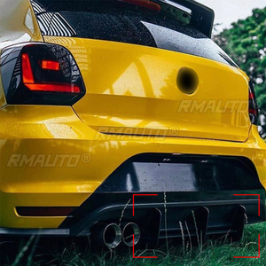 Car Rear Bumper Diffuser Spoiler Splitter Body Kit Tuning Black New for VW Polo MK5 GTI 6R 6C Two/Four Door Facelift 2010-2018 - Product Image 5