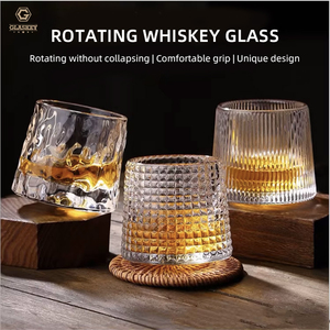 150ml Rocking Old Fashioned Rocks Glasses Verres à whisky rotatifs Verres de bar sans plomb de qualité supérieure pour cocktail Bourbon Rum - Product Image 5
