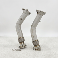 Tuberías de Escape Rectas SDO para Porsche Cayenne 958 Turbo / Turbo S 4.8T 2011-2018, Tuberías de Acero Inoxidable con Protección Térmica