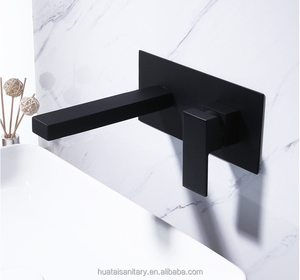 Mezclador de lavabo oculto de 2 orificios Grifo de lavabo de montaje en pared <span class=keywords><strong>Grifos</strong></span> de pared de lavabo - Product Image 2