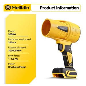 Souffleur électrique sans fil industriel MELLWIN 350 m/s avec 160 mph 500 CFM pour applications de séchage de neige automobile, batterie 18 V - Product Image 2