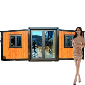 Casa contenedor extensible de 40 pies Panel sándwich plegable dúplex prefabricado portátil de 3 dormitorios para aplicación de Hotel - Product Image 1