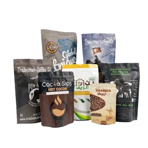 Пакеты с принтом на заказ, 250 г 500 г, пакеты для пищевых продуктов, пластиковые пакеты на молнии, упаковка для чая, кофе, упаковка