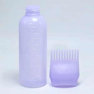Wholesale <b>Empty</b> 6 Oz Hair Oil Dispensing Salon Coloring Dye Comb Applicator Squeeze <b>Plastic</b> <b>Bottle</b> With Measurement - Product Image 6