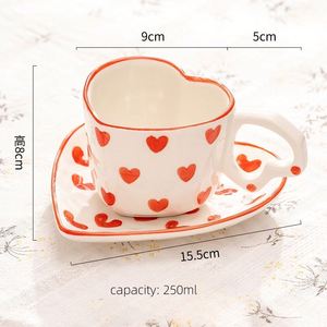 Tazas de Corazón Lindas y Creativas al por Mayor, Tazas de Café de Cerámica, Regalo para Cumpleaños, Día de la Madre, San Valentín - Product Image 2
