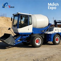 Camion malaxeur à béton autochargeur automatique haute efficacité YIRUI 4740L JBC35B, moteur, boîte de vitesses, certifié CE ISO, stable, rapide et sûr