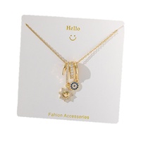 Collier personnalisé de style français, luxe léger, émail goutte à goutte, couleur émaillée, pampille diamantée micro-incrustée, tendance, élégant et haut de gamme