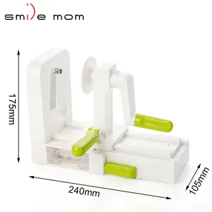 Mới Đa Chức Năng 4 Lưỡi Xoắn Ốc Có Thể Gập Lại Rau Xoắn Ốc Slicer Nhà Bếp Vắt Tay Và Chopper Đa-Công Cụ Cho Nhà Bếp Sử Dụng