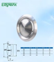 Diffuseur de plafond rond en acier inoxydable SS304, grille d'aération circulaire réglable pour la ventilation d'air chaud et froid HVAC, usine OEM