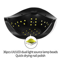 Lampe à ongles UV LED portable haute puissance BLUEQUE V9 168W avec support de téléphone, design en forme d'arc, capteur infrarouge, affichage numérique, amovible