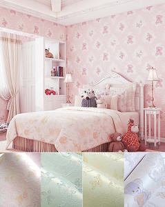 Carta <span class=keywords><strong>da</strong></span> Parati Autoadesiva Non Tessuta con Orsetti Cartoon Romantici e Caldi per Camere di Bambini e Ragazzi, Decorazione Completa per Pareti - Product Image 3