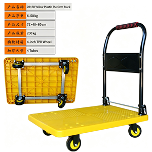Folding Hand Truck 330 Lb Capacity Aluminum Frame 4 Wheel Design Collapsible Heavy Duty Hand Cart With Wheels Value Pack - Product Image 2