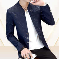 Blazer Homme Style Chinois Coupe Ajustée, Créateur, Grandes Tailles, Blazer Tendance Homme, Veste de Costume Décontractée pour Chanteur