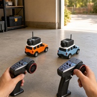 Voiture RC 1:64 avec caméra, télécommande 2.4G pleine bande, mini-véhicule à direction avant/arrière, construction métallique, chargeur inclus pour enfants