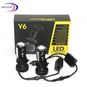 2019 H4 Hi/Lo Fascio di LED Mini Obiettivo Del Proiettore Del <span class=keywords><strong>Faro</strong></span> Stile Auto Lampadine Dell'automobile Della Lampada 6000K 8000LM fan ha condotto il <span class=keywords><strong>faro</strong></span> - Product Image 1