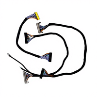 Papan Kontrol LCD Kustom SHANWEI Kabel LVDS Kustom 30 Pin 40 Pin 36awg 32awg Kabel Harness Tampilan Video