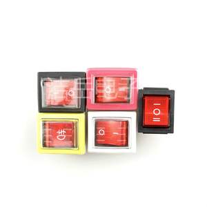 Kcd4 Rocker <b>Switch</b> 16a 28x22mm 4pin 6pin On Off 12v 24v 220v Red Yellow Blue Green Black Flame Retardant Ip21 - Product Image 5