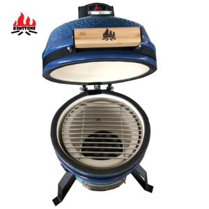 Barbecue en céramique <span class=keywords><strong>Kamado</strong></span> portable Kimstone de taille <span class=keywords><strong>mini</strong></span> 13 pouces avec support en acier et accessoires de barbecue standard - Product Image 3