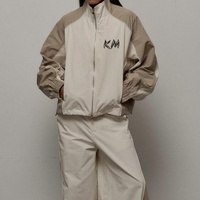 Nueva Llegada: Conjuntos Deportivos Formales de Nailon para Mujer, Transpirables, Ropa Deportiva de Otoño, Estampado Vintage, Impermeables, de 2 Piezas, Largos