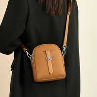Sac bandoulière personnalisé pour femme, nouveau style, en cuir véritable, fermeture éclair, couture en cuir de vachette première couche, mini-sac haut de gamme