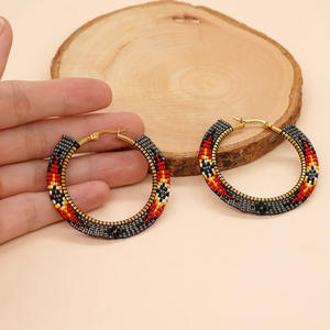 E217 <span class=keywords><strong>Boucles</strong></span> <span class=keywords><strong>d</strong></span>'<span class=keywords><strong>oreilles</strong></span> miyuki faites main <span class=keywords><strong>Boucles</strong></span> <span class=keywords><strong>d</strong></span>'<span class=keywords><strong>oreilles</strong></span> créoles grand cercle <span class=keywords><strong>Boucles</strong></span> <span class=keywords><strong>d</strong></span>'<span class=keywords><strong>oreilles</strong></span> bohême pour femmes - Product Image 3