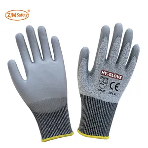 Excellente dextérité et respirabilité Gants HPPE anti coupure 5 confortables et doux avec revêtement en PU - Product Image 1
