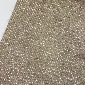 Nouveau Design 100% Polyester Fluorescent Luxe Belle Gaze Tulle Or Paillettes Perles Brodé De Mariée Paillettes Tissu De Mariage - Product Image 4