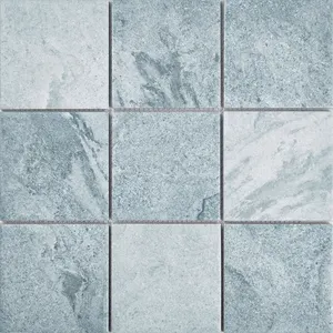 Fornitore di piastrelle per piscina Idea di Design moderno mosaico in ceramica effetto marmo blu ghiacciaio 4'X4' piastrelle per piscina tessere di mosaico