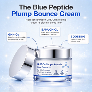 Crème pour le visage OEM GHK Cu Tripeptide de cuivre avec hyaluronate de sodium, raffermissante, élastifiante, hydratante, nourrissante en profondeur - Product Image 4