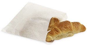 Sacs en papier blancs classiques durables et résistants à la graisse pour la restauration, l'emballage de produits alimentaires, les produits de boulangerie, les sandwichs et les hamburgers - Product Image 2