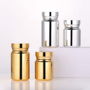 Bouteilles de produit de santé en <span class=keywords><strong>or</strong></span> haut de gamme de 80ml 150ml Bouteilles en plastique de 120ml <span class=keywords><strong>Capsule</strong></span> entièrement en argent Bouteilles d'emballage de médicaments en PET - Product Image 3