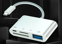 Lightning lector de tarjetas SD TF USB 3,0, suministro directo de fábrica 4 en 1, tipo C