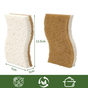 Esponjas de Cocina Biodegradables Naturales, Esponja de Fibra de Coco, Estropajo Ecológico de Secado Rápido - Product Image 3