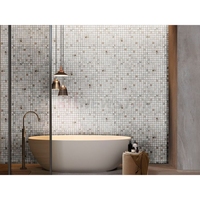 Newstar vente en gros de luxe Calacatta White Penny Design rond carreaux de mosaïque pour la décoration murale