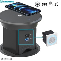 Prise électrique escamotable SINOAMIGO la plus vendue, à commande tactile, avec charge sans fil, charge rapide et configuration modulaire
