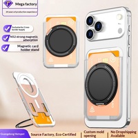 Nouveau design : support magnétique pour cartes et support rotatif à 360 degrés pour téléphone, accessoire pour PC et bureau en métal