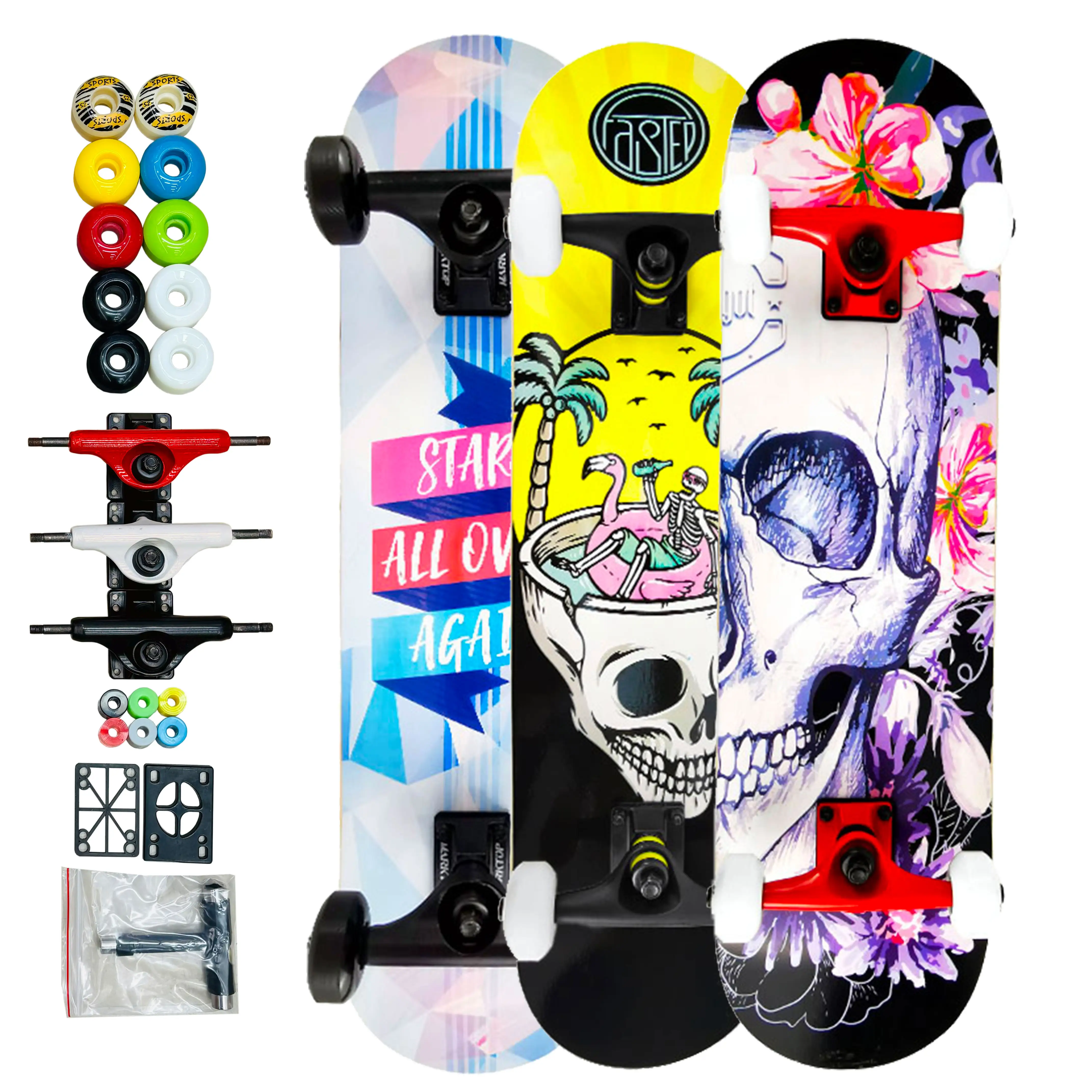 Creature Adult Skateboard 90mm Motor Hub 9 Inch One Wheel 8.5 Deck 9 Inch Grip Tape Selection-Custom Plastic PU Skateboarding