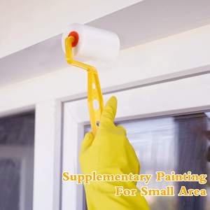 Rodillo de esquina 3 "Mini Kit de pintura Trim Brush Roller Rodillo de pintura Juego de 4 piezas con cubierta <span class=keywords><strong>para</strong></span> el trabajo de pintura DIY en casa - Product Image 6