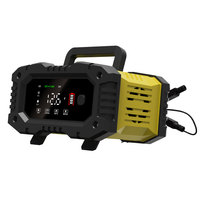 Chargeur de batterie de voiture FOXSUR 12V 10A à charge rapide, entièrement intelligent et automatique avec fonction de réparation