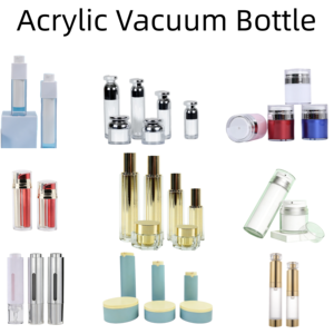 Nouvelle bouteille de luxe sans air en acrylique rechargeable pour sérum et lotion cosmétique, avec pompe, argentée, 100ml, 50ml, 30ml, 15ml, 50g, 30g - Product Image 2