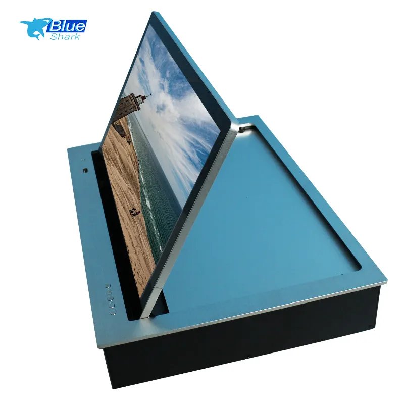 17.3inch factory new design motorized pop up flip forward Flip up LCD monitor lift for conference table Audio Viden System