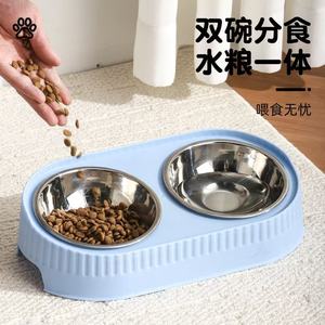 Cuencos dobles de acero inoxidable para mascotas, cuencos para gatos, cuencos para perros, comederos y bebederos para mascotas, cuencos profundos a prueba de salpicaduras para gatos, suministros para mascotas. - Product Image 2
